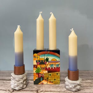 100% Natural Soy Wax Shabbat Candles – Handcrafted