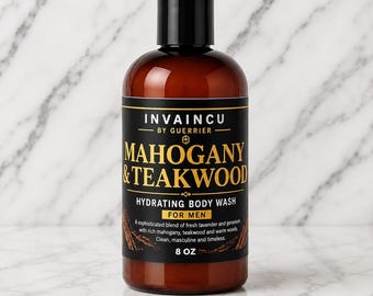 Mahogany & Teakwood Body Wash, Hydrating Men’s Body Cleanser, Woody Scent, 8 oz