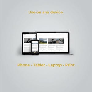 K&ouml;nnte beinhalten: Ein Bild, das ein Tablet, Smartphone und Laptop zeigt, die eine Website anzeigen. Der Text lautet "Auf jedem Ger&auml;t verwenden" und "Telefon &bull; Tablet &bull; Laptop &bull; Druck".