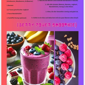 Smoothie Magie: 7 köstliche und gesunde Rezepte als digitale Vorlage“