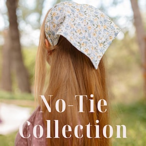 NO TIE!! 100% Cotton Head Covering | Cottage Head Scarf | 9&quot; length | Christian Hair Accessories