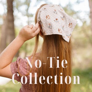 NO TIE!! 100% Cotton Head Covering | Cottage Head Scarf | 9&quot; length | Christian Hair Accessories