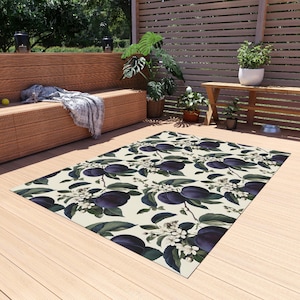 Plush Outdoor Rug for Patios, Textured Area Mat for Garden, Cozy Rug for Porch Decor, Modern Outdoor Living Essentials, Indoor-Outdoor Rug