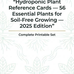 Hydroponics pH & EC Chart for 56 Plants | Printable Reference Cards | Indoor Garden Cheat Sheet, Nutrient Guide 2026