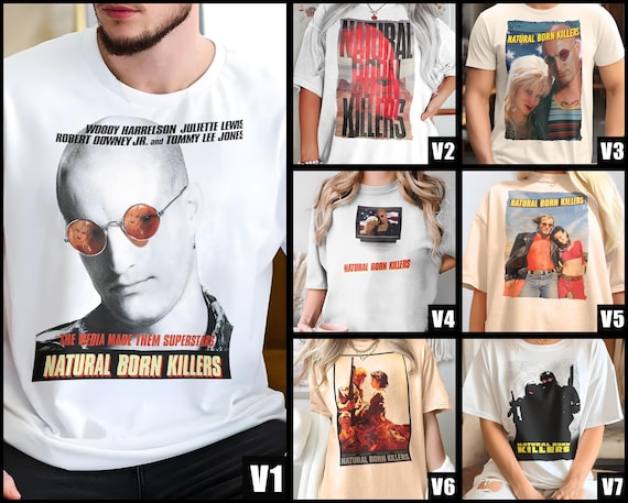 ヴィンテージ ナチュラルボーンキラーズ V1-V7 ナチュラルTシャツ 映画