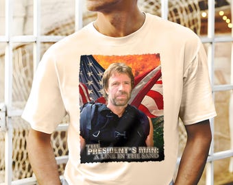 Vintage Chuck Norris the President's Man 2 V1 Natural T Shirt