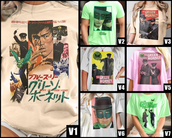 グリーンホーネット　Tシャツ Vintage Green Hornet V1-V7 Natural T Shirt Movie Poster Retro