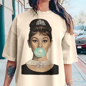 vintage Breakfast at Tiffany&#39;s - Audrey Hepburn V1 Natural T Shirt movie poster retro vintage Cotton Men&#39;s Women&#39;s gift present
