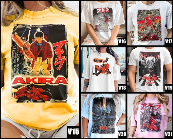 Vintage Akira V15-V21 Natural T Shirt Movie Poster Retro Vintage