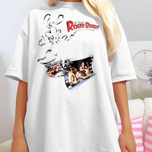 vintage Who Framed Roger Rabbit V1 Natural T Shirt movie poster retro vintage Cotton Men&#39;s Women&#39;s gift present