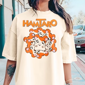 Vintage Hamtaro V3 Natur T Shirt Filmplakat Retro Vintage Baumwolle Herren Damen Geschenk
