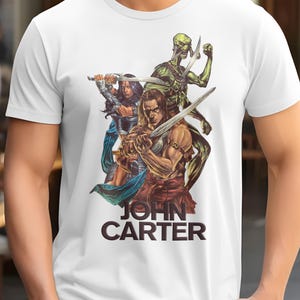 ヴィンテージ ジョン・カーター V1 ナチュラル Tシャツ 映画ポスター レトロ ヴィンテージ コットン メンズ レディース ギフト プレゼント