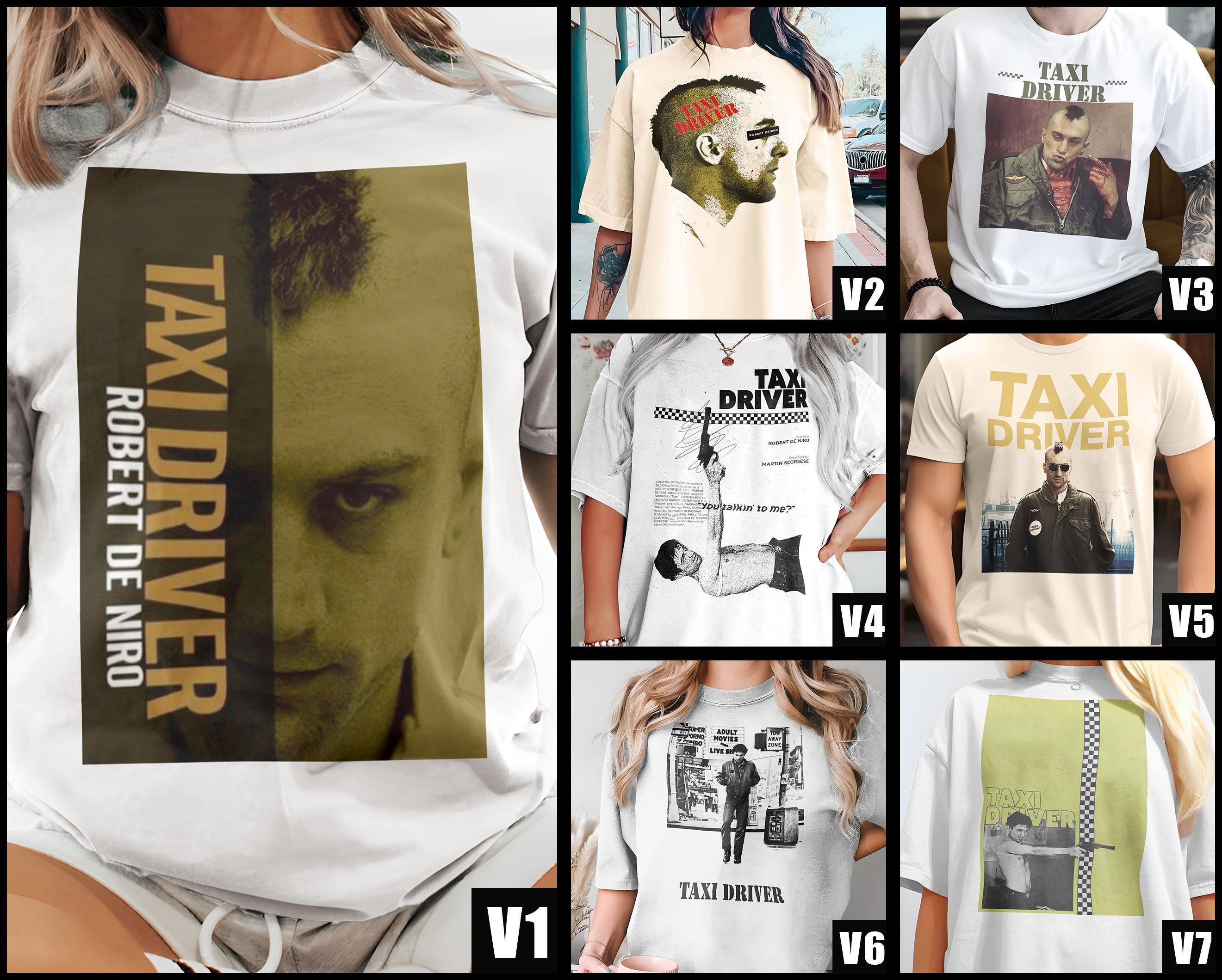 【SALE】Vintage Movie / Taxi D Tshirt Vintage Taxi Driver V1-V7 Natural T Shirt Movie Poster Retro