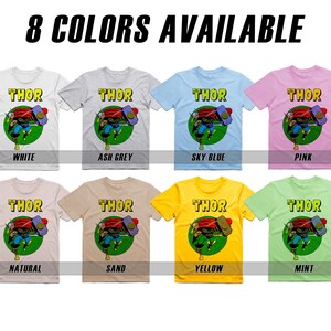 Camiseta vintage de superhéroes: Lobezno, Thor, Bruja Escarlata, Silver Surfer, La Cosa, Visión, Iron Man. Póster de película retro vintage de algodón. imagen 3