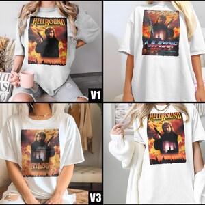 Vintage Chuck Norris Hellbound V1-V4 Naturlig T-shirt filmaffisch retro vintage bomull herr dam present present