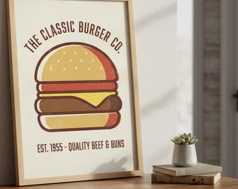 1960 年代のビンテージ バーガー キング レストランのレプリカ広告