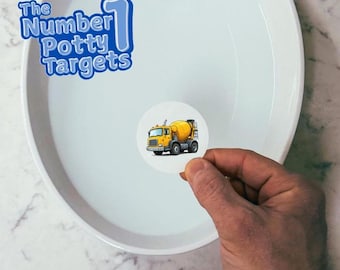 水に流せるトイレトレーニング用ターゲット：建設テーマ（ターゲット100個）