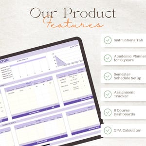Digital Student Planner: Assignment Tracker & GPA Calculator (google ...