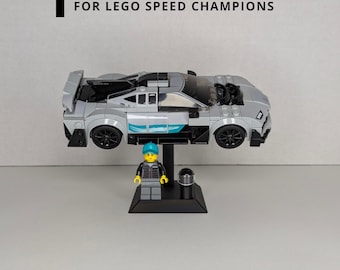 Soporte de exhibición de 1 nivel para LEGO Speed Champions - Exhibidor ajustable