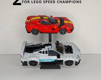 Soporte de exhibición de 2 niveles para LEGO Speed Champions - Exhibidor ajustable