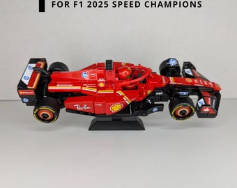 Soporte elevador de 1 nivel compatible con LEGO Speed Champions F1 2025 - Ajustable