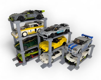 Soporte elevador para coches LEGO Speed Champions - Gris mate - Capacidad para 2/3/4 personas