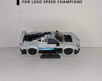 Soporte de exhibición elevador de 1 nivel compatible con LEGO Speed Champions - Ajustable