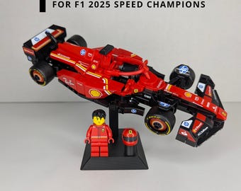 Soporte de exhibición de 1 nivel para LEGO Speed Champions F1 2025 - Exhibidor ajustable