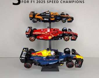 Soporte de exhibición de 3 niveles para LEGO Speed Champions F1 2025 - Exhibidor ajustable