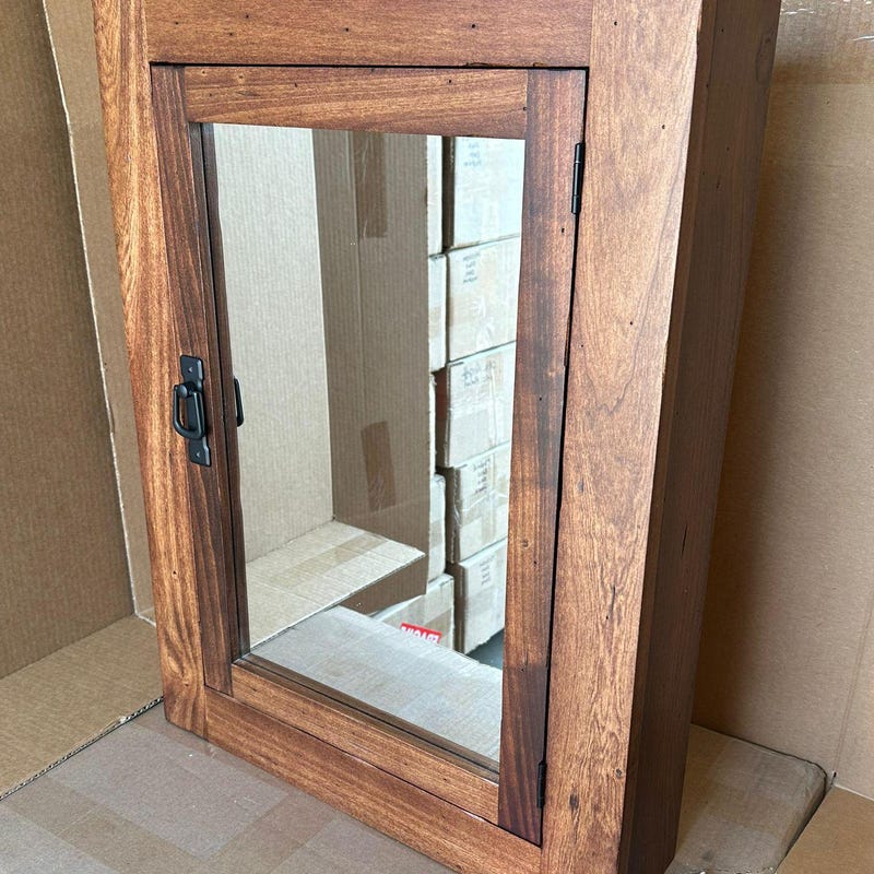 Rustic Mirror Medicine Cabinetnull