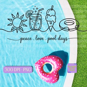 Peace Love Pool - Etsy
