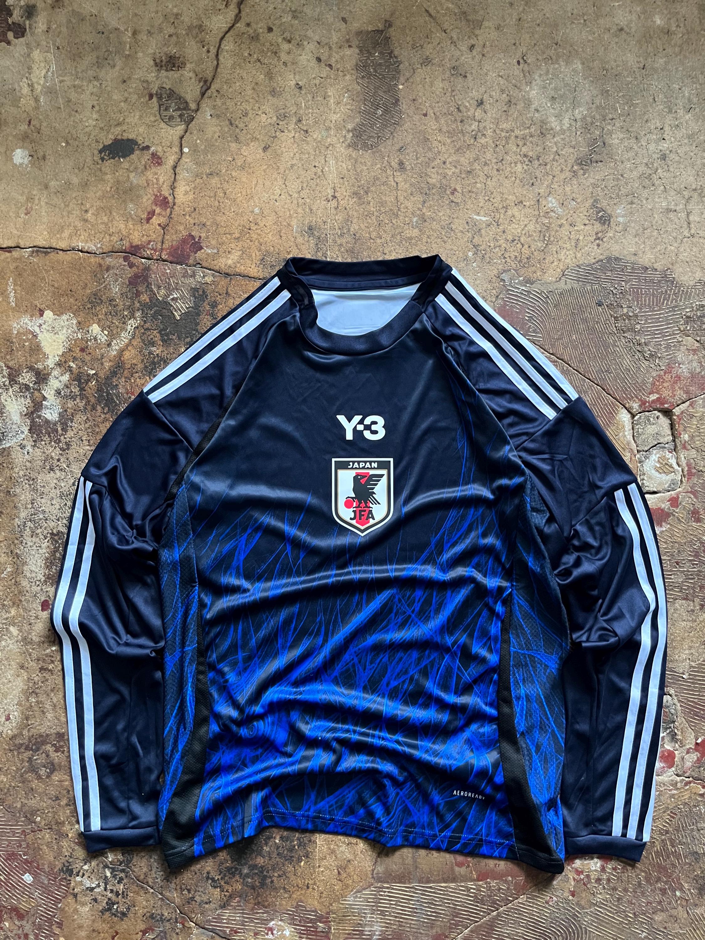 Japan Y-3 Blue Black Fire Football Jersey Trikot Fußball Soccer