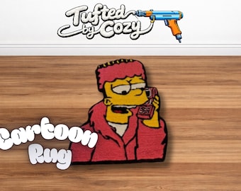 Custom Cartoon Tufted Rug | Handmade Streetwear Style Bedroom Decor