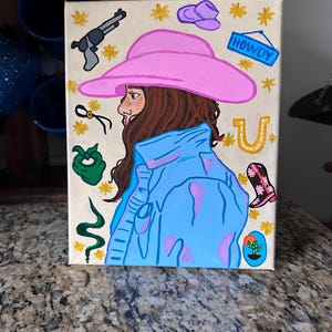 Cosmic Cowgirl Painting