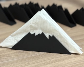 Mountain Napkin Holders – Set of 5 Clean Modern Table Style Table Decor Eco-Friendly PLA