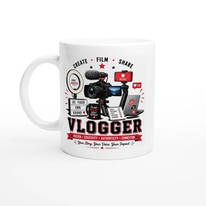 Professioneller Keramik-Kaffeebecher für den Beruf – Personalisiertes Karrieregeschenk – Vlogger