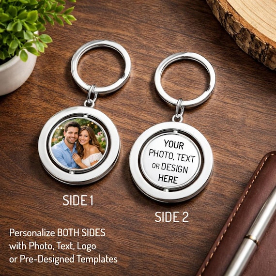 Custom Engraved Keychain Double Sided Stainless Steel Double Sided Laser Engraved Keychain Temu Kuwait