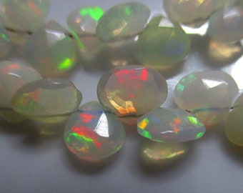 6-20 pcs, 4.5-5.5 mm, Ethiopian Wello Opal No Treatment Faceted Heart Briolette