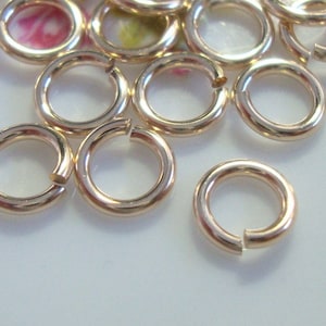10-30 pcs, 6mm, 18ga gauge, 14k GOLD Filled Click and Lock Jump Rings, Open locking Jumprings, strong jump ring
