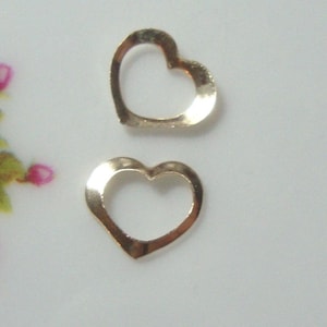 5, 10 pcs, 14K Gold Filled 0.7x0.8mm Floating Heart Love Charm, CC-0121