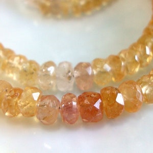 40 beads, 3-4mm, AA+ Gorgeous Genuine Pink Golden Shaded Imperial Topaz Faceted Lovely Rondelle, GS-0481