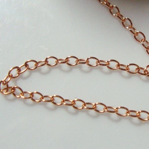 5 ft, 2x1.7mm, 14K ROSE Gold Filled Cable Chain, make in USA, Pretty Popular chain