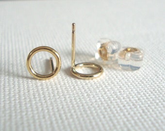 One Pair EP-0122 14K Gold Filled 3mm Round Bead with Silicone Insert and Post Ear Back Included