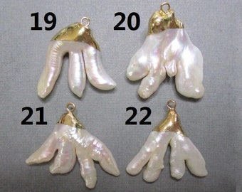 Biwa Keshi Stick Pearl Pendants, Pearl Iridescent Fresh Water Pearl, Freshwater Pearl Multi Bar Pendant Charm, P-0293