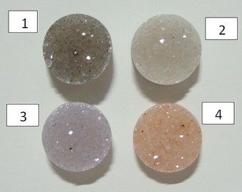 11-12 mm Round Cabochon, Natural Agate Druzy Drusy Crystal, you choose the one you like, DD