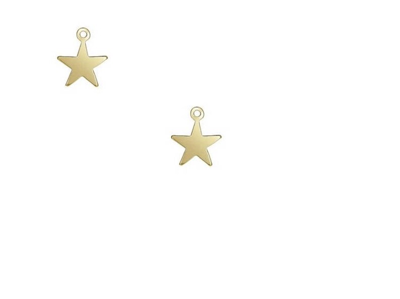 14K Gold Filled Tiny Star Charm 4 pcs PC-0247 8mm