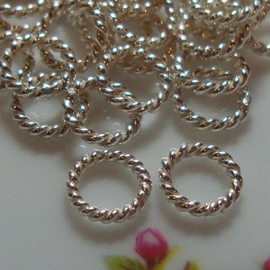 Bulk 30 pcs, 6mm, 18ga gauge, Handmade Sterling Silver Twisted wire Jump Ring/Spacer