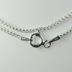 1 pc, 18 Inches, 1.6mm 925 Sterling Silver Wheat Chain, Finished Chain - Made in Italy