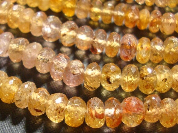 Imperial Topaz, 25% Sale, 1/2 Strand, 5.5-6.5 Mm,gorgeous Genuine  