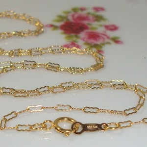 14K Gold Filled Finished Beautiful Krinkle Chain, 1 pc, 18 Inches, 3.5x1.4mm